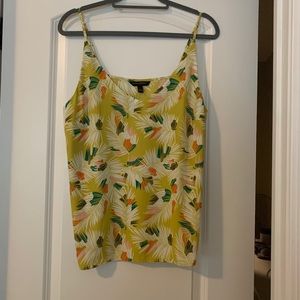 Lime floral printed Banana Republic blouse